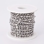304 Stainless Steel Ball Chains, with Spool, Oval & Round