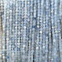 Natural Aquamarine Beads Strands, Square, Faceted