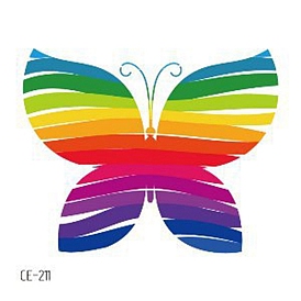 Rainbow Pattern Removable Temporary Tattoos Paper Stickers