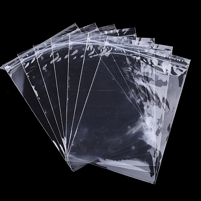 Bolsas de polipropileno con cierre de cremallera, sello superior, bolsas resellables, bolsa autoadhesiva, Rectángulo