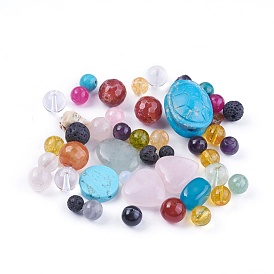 Natural/Synthetic Gemstone Beads, Mixed Shapes