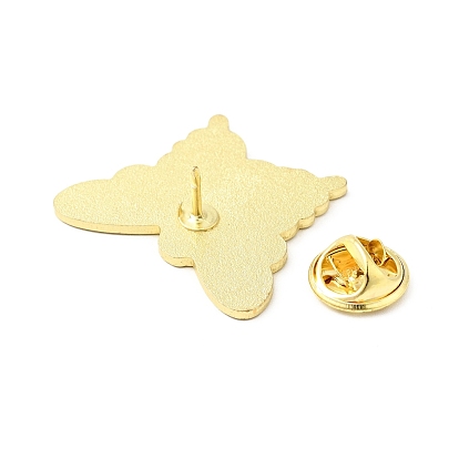 Pin esmaltado de ala de mariposa de hada Ángel, insignia de aleación chapada en oro para ropa de mochila