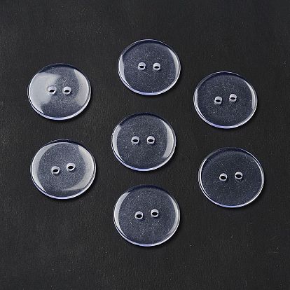 Lucid Round 2-hole Shirt Button, Resin Button