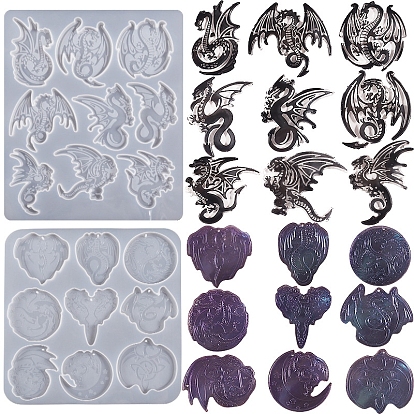 DIY Dragon Pendant Silicone Molds, Resin Casting Molds