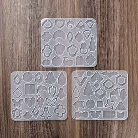 Geometry Earrings Pendants DIY Silicone Mold, Resin Casting Molds, for UV Resin, Epoxy Resin Craft Making