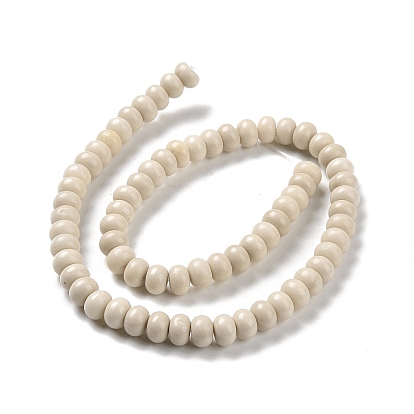 Natural Fossil Beads Strands, Rondelle