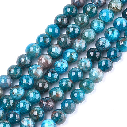 Perles naturelles apatite brins, ronde