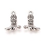 Tibetan Style Alloy Cowboy Boot Charms, Cadmium Free & Lead Free, 16.5x13x3mm, Hole: 2mm, about 980pcs/1000g