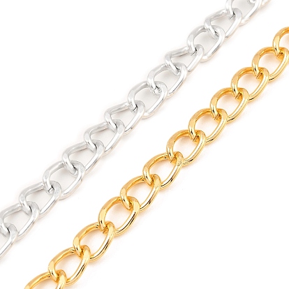 Oxidation Aluminum Cuban Link Chains, Unwelded, with Spool