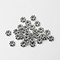 Tibetan Style Alloy Daisy Spacer Beads, 6x1.8mm, Hole: 1mm