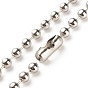 304 collier de chaînes à billes en acier inoxydable pour femme