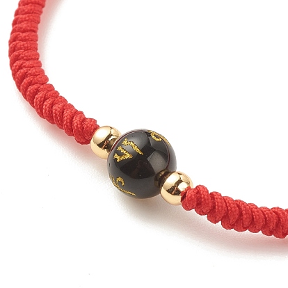 3Pcs Mala Beads Bracelets Set, Natural Obsidian Om Mani Padme Hum Beaded Bracelets for Women
