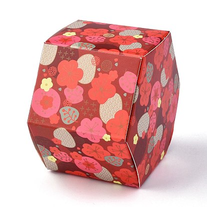 Hexagon Shape Candy Packaging Box, Wedding Party Gift Box, Boxes, with Pattern