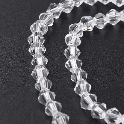 Imiter cristal autrichien verre toupie brins de perles, AA grade, facette