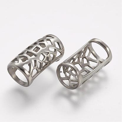 304 Stainless Steel Tube Beads, Hollow