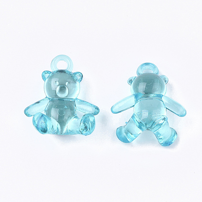Transparent Acrylic Pendants, Bear