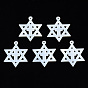Pendentifs de coquillages d'eau douce naturelle, pour juif, étoile de David avec croix