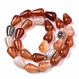 Natural Red Agate Carnelian Beads Strands, Teardrop