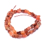 Raw Rough Natural Carnelian Beads Strands, Dyed & Heated, Nuggets