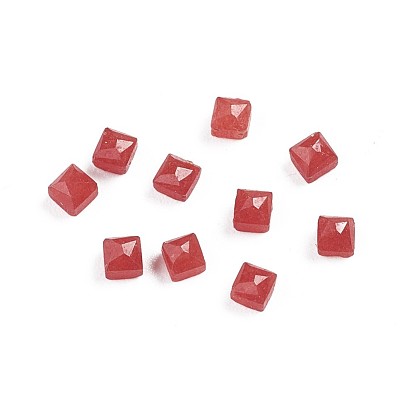 Gemstone Cabochons, Square, Faceted