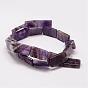 Natural Amethyst Beads Strands, Rectangle