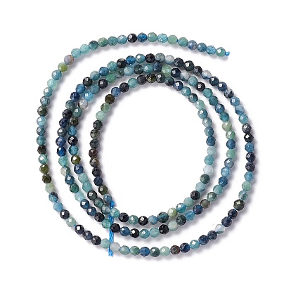 Natural Tourmaline Beads Strands, Faceted, Round