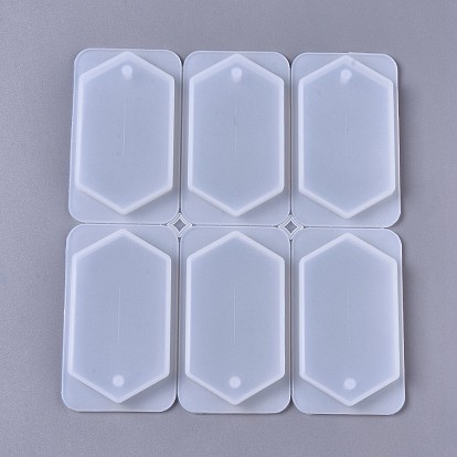 Silicone Molds, Pendant Resin Casting Molds, For UV Resin, Epoxy Resin Jewelry Making, Hexagon
