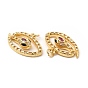 Micro cuivres ouvrent pendentifs zircone cubique, avec anneau de saut, charme de serpent et d'oeil, or