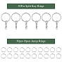 50Pcs Iron Split Key Rings, with 50Pcs Iron Open Jump Rings