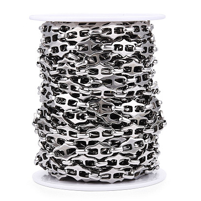661 Stainless Steel Oval Link Chain, Unwelded, with Spool