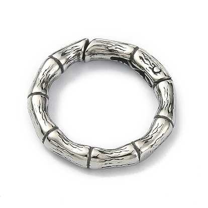 Tibetan Style 316 Surgical Stainless Steel Spring Gate Rings, Ring