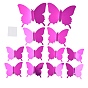 3D PLastic Mirror Wall Stickers, with Adhesive Tape, for Home Living Room Bedroom Wall Decorations, Butterfly