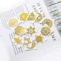 Pegatinas decorativas autoadhesivas de latón, calcomanías de metal bañadas en oro, para manualidades de resina epoxi