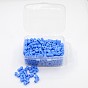 1 boîte 5 mm Melty Beads PE Recharges de perles à repasser bricolage pour enfants, Tube, 5x5mm, trou: 3 mm, environ 500 / boîte