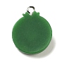 Opaque Resin Pendants, Christmas Charms with Platinum Plated Iron Loops, Santa Claus & Christmas Tree & Wreath, Mixed Shapes