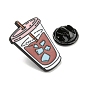 Coffee Theme Enamel Pins, Black Alloy Brooches for Backpack Clothes