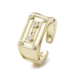 Brass with Cubic Zirconia Adjustable Rings, Tape