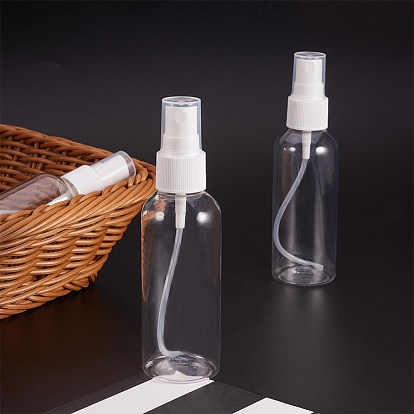 Transparent PET Plastic Perfume Spray Bottle Sets, with PP Plastic Funnel Hopper and PE Plastic Dropper, Round Shoulder