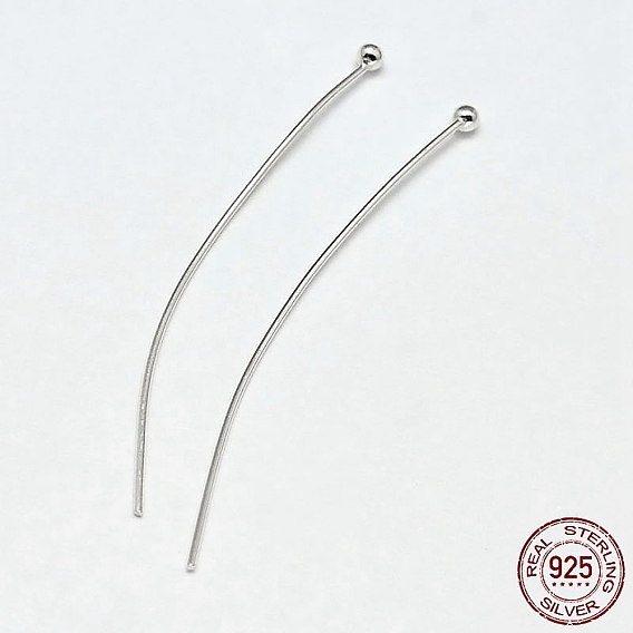 925 Sterling Silver Ball Head Pins