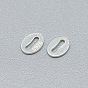 925 Sterling Silver Slice Chain Tabs, Oval with Bone Design, with 925 Stamp