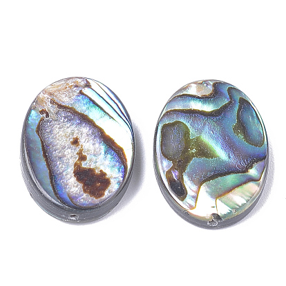 Abalone shell / paua shell beads, oval