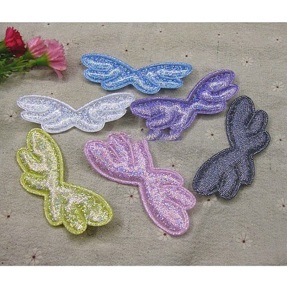Wings Sew on Fluffy Ornament Accessories, DIY Sewing Craft Decoration