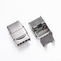 Rectangle 201 Stainless Steel Watch Band Clasps, 25x17x8mm, Hole: 3x14mm