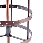 Soporte de exhibición de pendientes de 3 nivel giratorio de hierro, para colgar aretes colgantes, 72 agujeros