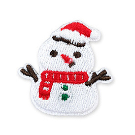 Рождественская тема компьютеризированная вышивка полиэстер самоклеящаяся/пришивная нашивка, аксессуары для костюма, аппликация, снеговик