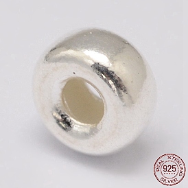 925 Sterling Silver Spacer Beads, Donut