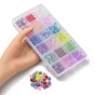 Kit de bricolaje para hacer pulseras elásticas, incluyendo cuentas redondas de vidrio y acrílico, hilo elástico