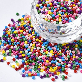 Glass Seed Beads, Round Hole, Baking Paint, Round