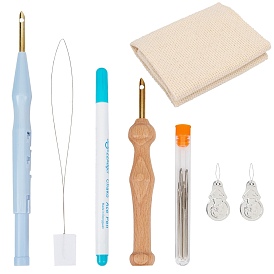 DIY Punch Needle Kits, with Needle Threaders and Aluminum Threader, for DIY Craft Stitching