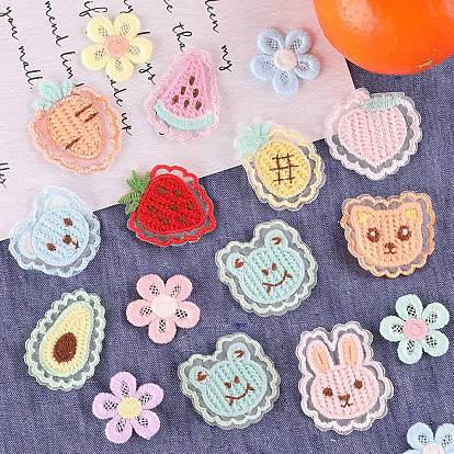 Flower/Rabbit/Avocado Computerized Embroidery Cloth Sew on Ornament Accessories, Appliques